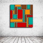 Modern Art N° 135 Canvas - 80 x 80 cm - Canvasprint - Op dennenhouten kader - Geprint Schilderij - Popart Wanddecoratie