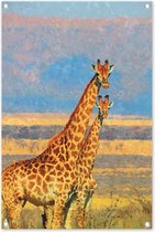 Graphic Message - Tuinposter - Giraffen - Outdoor Tuin Doek - Giraf Afrika - Buiten