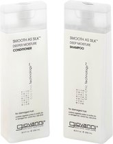 Giovanni Cosmetics - Set de soins capillaires Smooth as Silk - Shampooing et revitalisant pour cheveux abîmés
