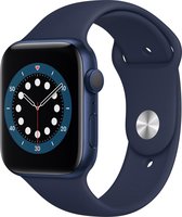 Marine Blue/ Donkerblauw bandje geschikt voor Apple Watch bandje voor 42/44mm model in maat M-L