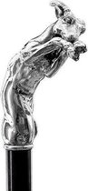MadDeco - Steenbok - Beukenhouten wandelstok met zilver verguld handvat - Italiaans design