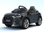 Audi RS Q8 12v kinderauto op accu zwart met afstandsbediening - MP3 input - AUX - LED lampen - bluetooth - rubberen banden - lederen zit