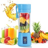 Draagbare Mini Blender To Go - Portable USB Blender - Mini Smoothie Blender - 380 ml - Blauw