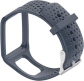 Donker Grijs bandje voor Tomtom Runner 1 & Multi-Sport 1 - horlogeband - polsband - strap - horlogebandje - dark grey - sporthorlogebandje