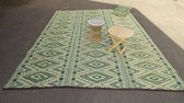 plastic vloerkleed-buitenkleed XXL 270x360cm groen ruit