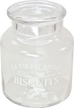 Voorraadpot - Glas - 13x16cm - Bisquits