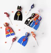 Uitdeelcadeaus - Superheld - Lolly - Superhero - Wonder woman - Super man - Bat man - Verjaardag - Feestje - Kinderfeestje