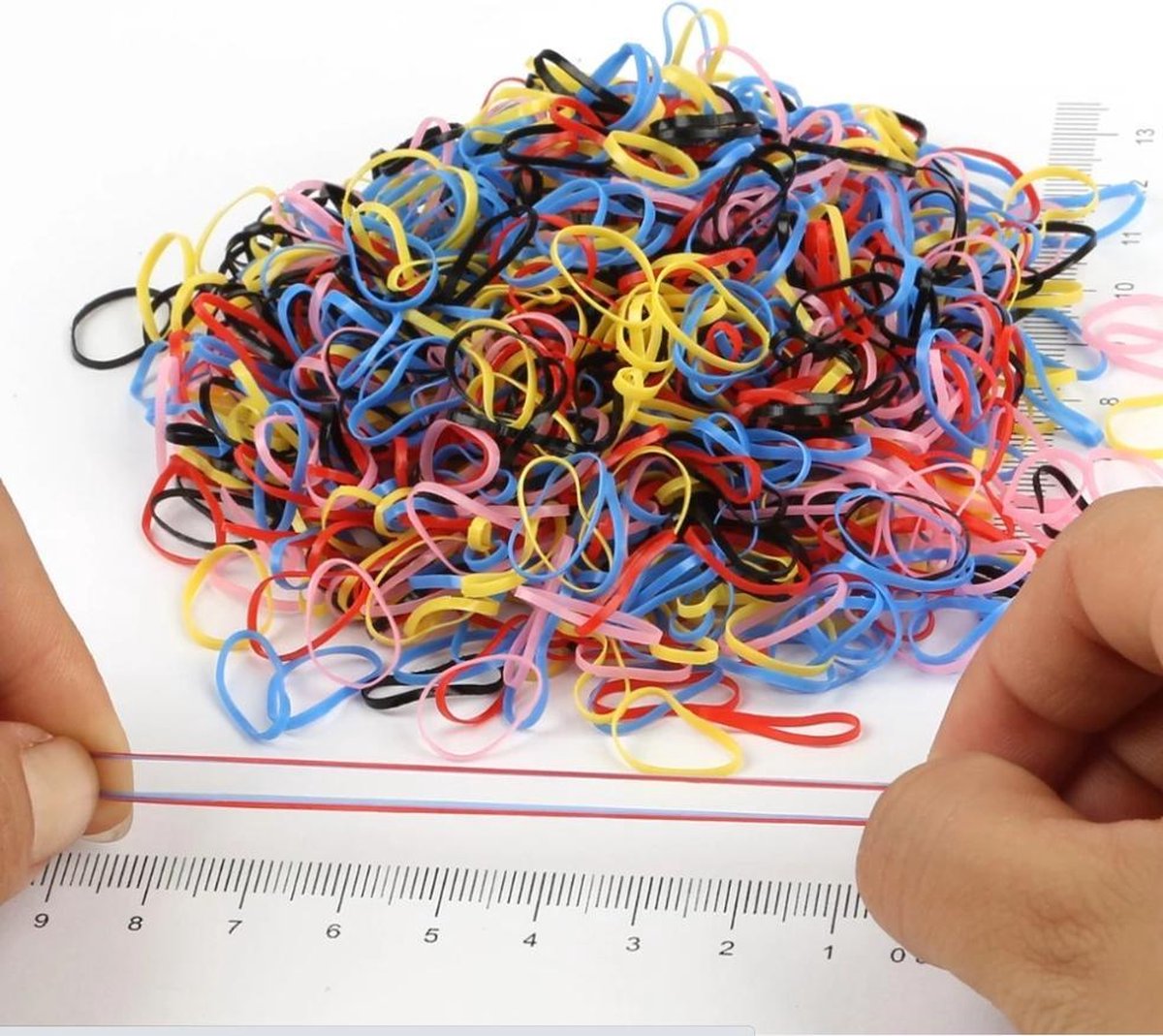 1000 STUKS - Kleine elastiekjes - Multicolor donker - Verschillende kleuren - Vlechtjes Elastieken - Mini haar elastiek voor dreadlocks / vlechten - kinderen / volwassenen