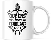 Verjaardag Mok Queens are born in february