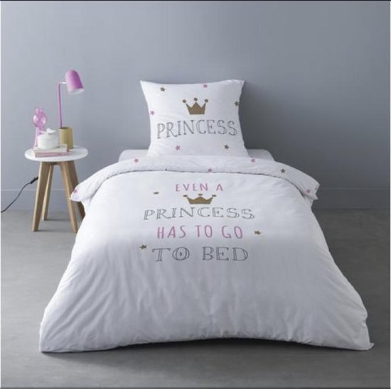 Housse de couette enfant Sleepy Princess- 140x200 cm + 1 taie d'oreiller 65x65 cm -100% coton