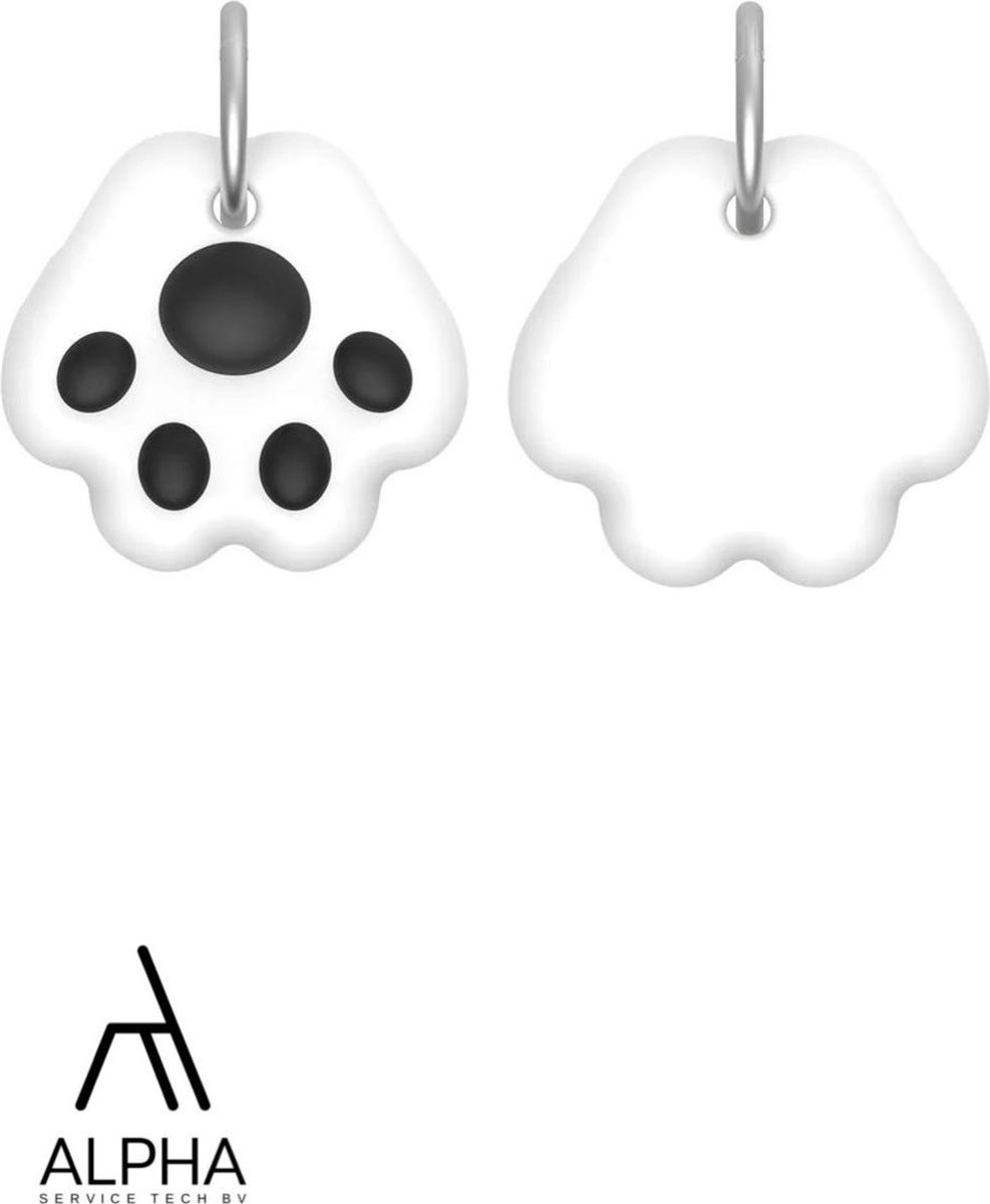AlphaServiceTech® | Apple Airtag-Sleutelhanger Hond Halsband - Airtag Sleutelhanger- Siliconen Beschermhoes - bescherm case- Bescherm hoesje voor Airtags - Beschermhoesje | Zwart