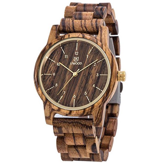 Victorious Brown Zebrawood Watch Wood Collections – Montre Homme – Montre Femme – Ø40mm