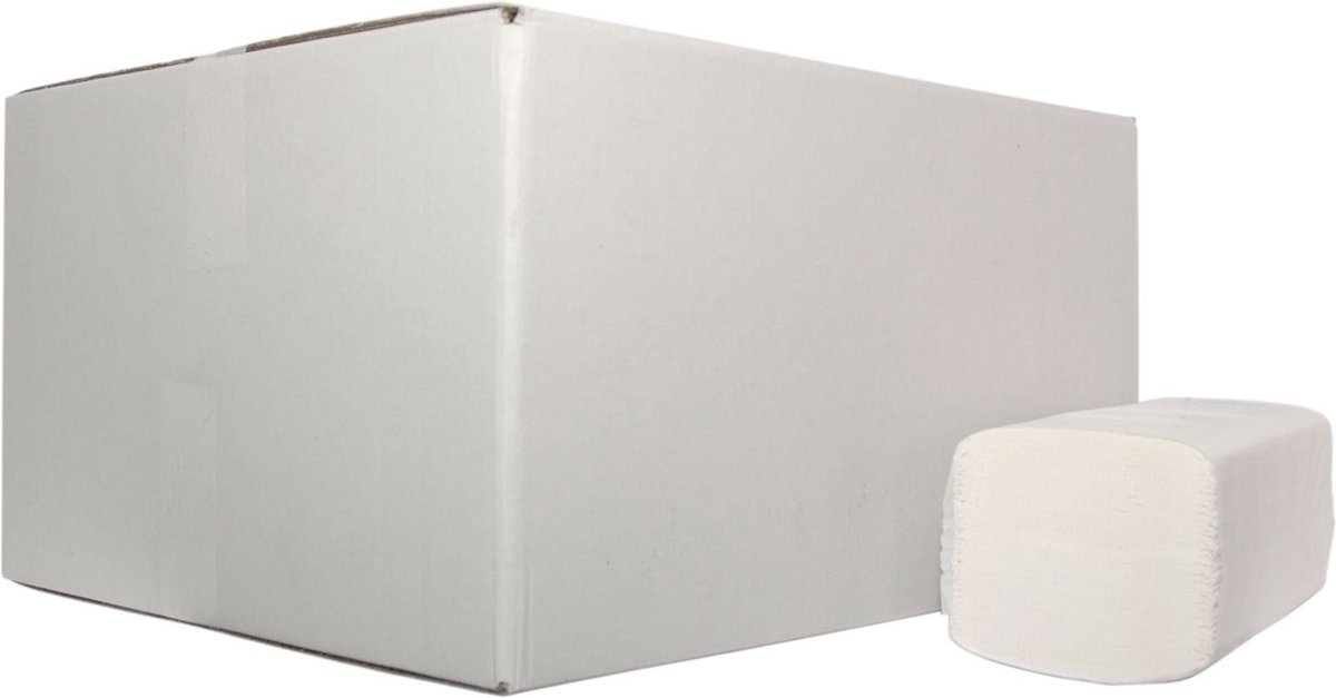 Goedkoopste Handdoek 21x24cm Z-vouw Wit 2laags 3200st (208020