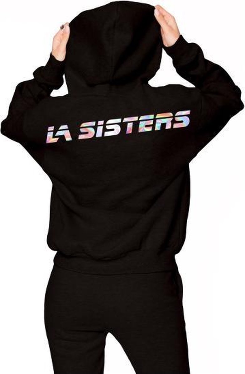 LA Sisters Hologram Hoodie - Black - Maat XS | bol.com