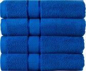 Homéé handdoek Ruche royal blauw 50x100 cm gekamde katoen 550g. m² 4 stuks