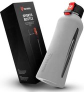 Via Fortis 550ml Sportfles | Glas | silicone | geen plastic & BPA free