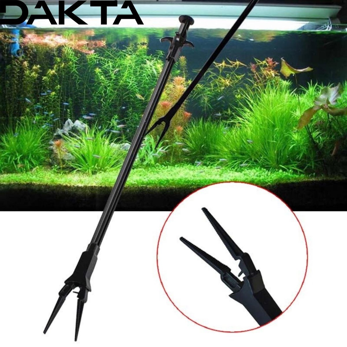 Pince droite pour aquarium ou l'aquascaping inox 25 à 48 cm