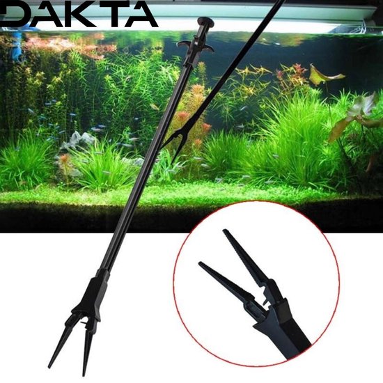FEITA Extra Lange Pincet 18.9 Inch RVS Gebogen Tip Pincet Tang voor Aquarium Fish Tank Planten