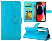 Portemonnee Book Case Hoesje Geschikt voor: Xiaomi Mi 10 / Mi 10 Pro -  turquoise