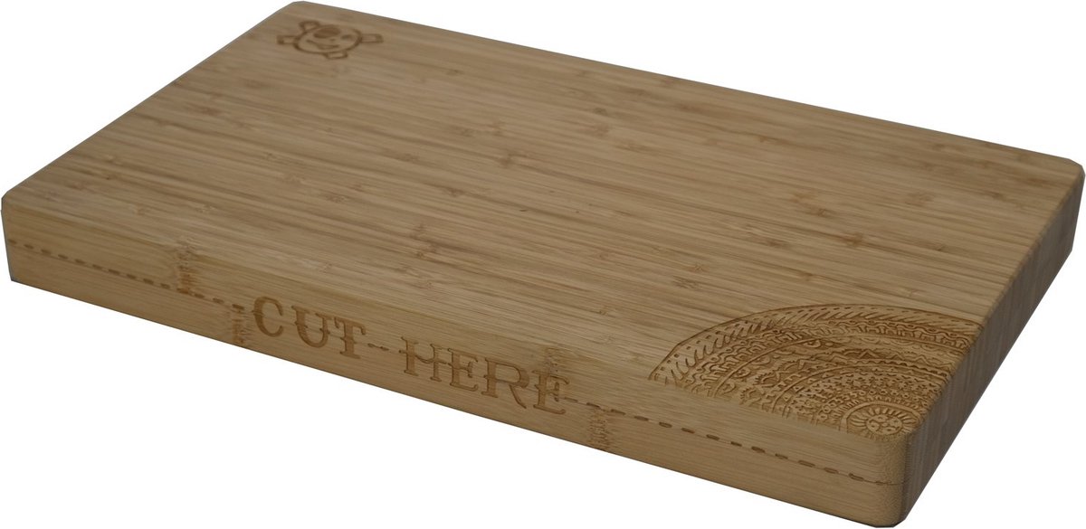 Homey's Schiffmacher Snijplank - Bamboe - 25 x 45 x 4cm - Tattoo Bedrukking - Giftbox