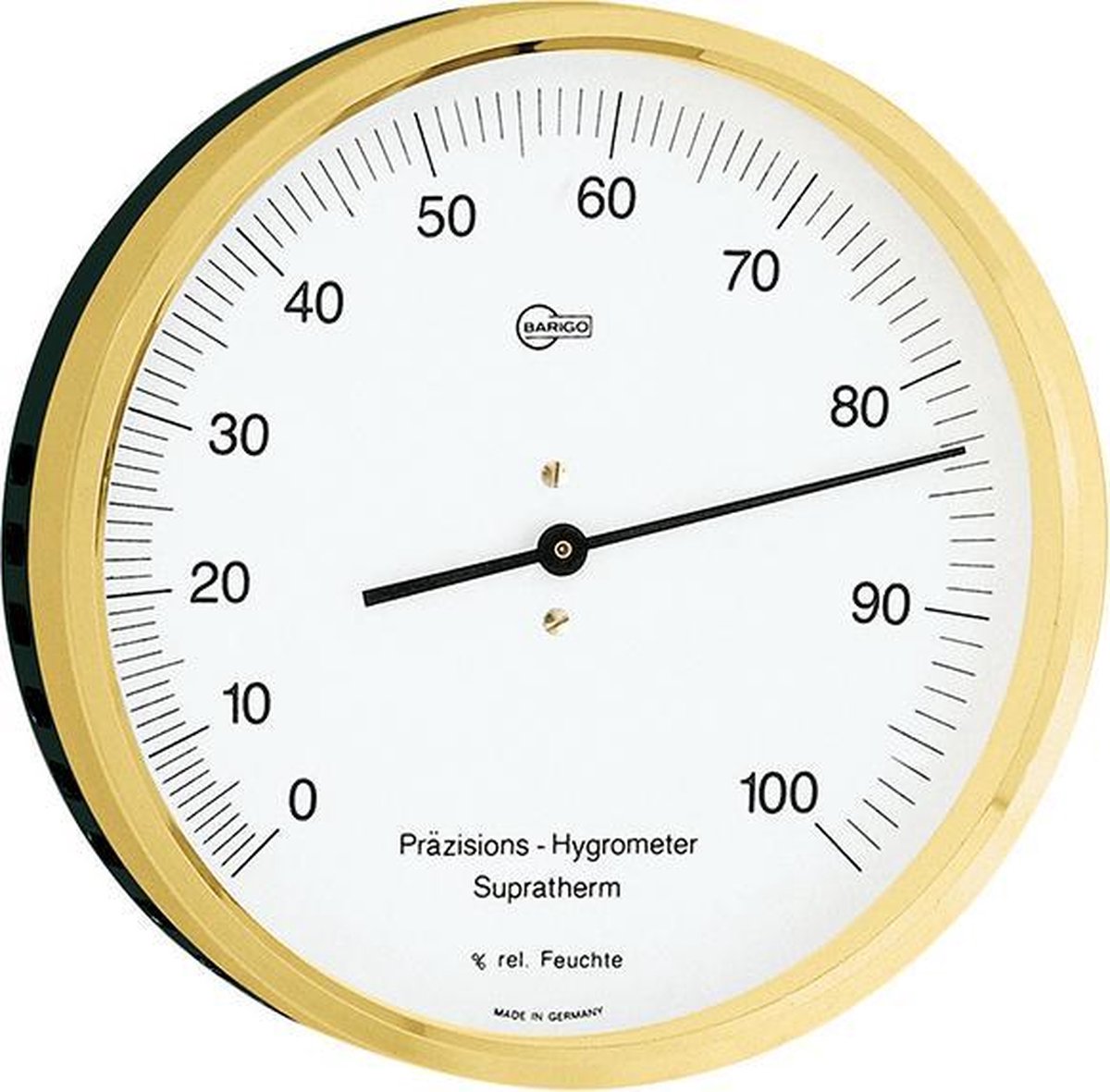 Barigo 420MS - messing - precisie hygrometer - analoog - Ø 10 cm