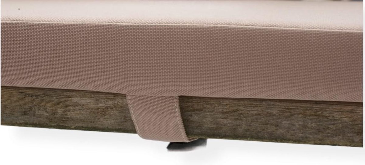 LuLu- 1 Kussen Picknicktafel 150 x 30 cm - 4 cm dik |Taupe, Beige| Waterafstotend Buitenkussen