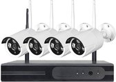 Beveiligingscamera systeem - NVR WiFi Kit 4-Poorten – 24/7 Opname bewakingssysteem – Inclusief 1 TB opslag