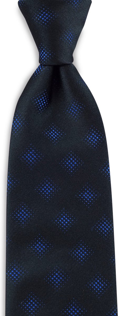 We Love Ties - Stropdassen - Stropdas Pixel Perfect - zwart / blauw