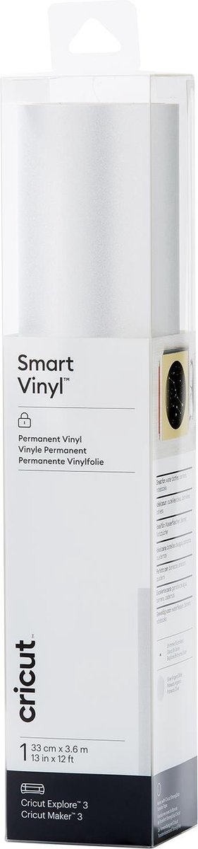 Cricut Smart Vinyl™ Permanent Folie Glanseffect, Zilver
