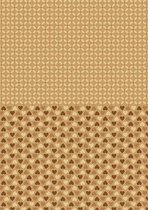 NEVA001 Doublesided background sheets A4 brown hearts