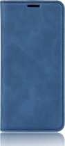 Huawei P40 Lite Hoesje - Mobigear - Retro Slim Serie - Kunstlederen Bookcase - Blauw - Hoesje Geschikt Voor Huawei P40 Lite