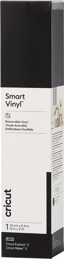 Cricut Akıllı Kalıcı Vinil, Beyaz, 3lü Paket 3 Ayak Rulosu (33 x 91 cm) Yapışkan