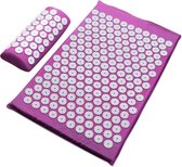 Acupunctuur Set - Incl. 2x Triggerpoint Bal + Spijkermat + kussen + draagtas - Ontspanning en massage - Kleur roze