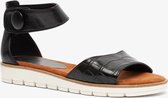 Nova dames sandalen met croco print - Zwart - Maat 41