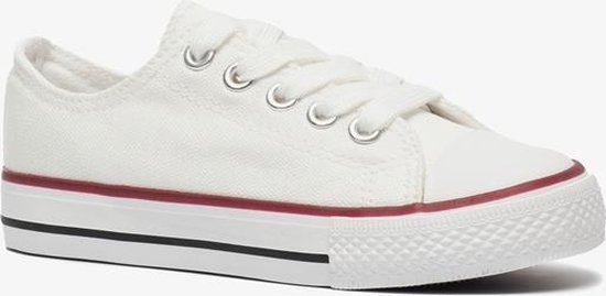 Canvas kinder gympen wit - Wit - Maat 28 | bol.com