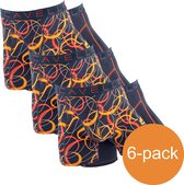 Cavello Boxershorts Oranje Print 6-Pack