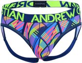 Andrew Christian Arrive Frame Jock w/ Almost Naked Navy - MAAT M - Heren Ondergoed - Jockstrap voor Man - Mannen Jock