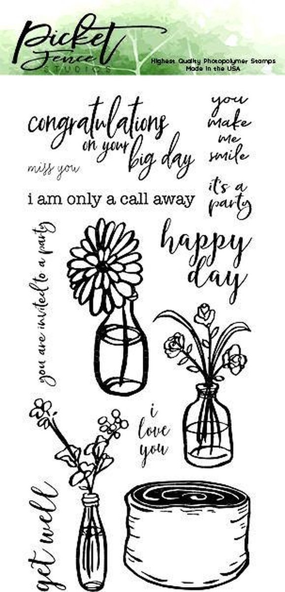 Rustic Floral Clear Stamps (F-111)