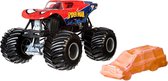 Hot Wheels Monstertruck Spider-man 9 Cm Die-cast Rood 2-delig