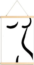 JUNIQE - Posterhanger Curve -20x30 /Grijs & Ivoor