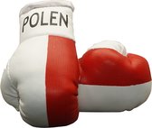 Mini Bokshandschoenen - voor de sier - Polen - Rood / Wit