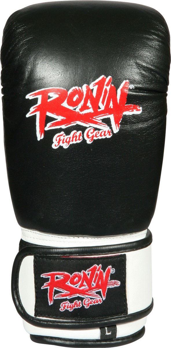 Ronin Pro Punch Zakhandschoenen Leer – Zwart met wit (Beschikbaar in verschillende maten)