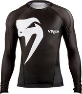 Venum Giant Long Sleeves Rashguard Black / White - Zwart / Wit - XXL