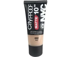 NYC Natural Matte Foundation No 002 Sand (30ml)