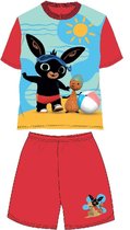Bing pyjama - rood - Bing Bunny shortama - 100% katoen - maat 116