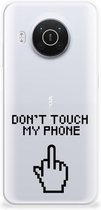 Leuk TPU Back Case Nokia X10 | X20 Hoesje Finger Don't Touch My Phone