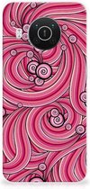 Back Case TPU Siliconen Hoesje Nokia X10 | X20 Smartphone hoesje Swirl Pink