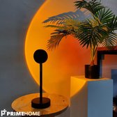 PrimeHome Red Sunset Lamp - Golden Hour LED Projector - Zonsondergang Tafellamp - Wake Up Light - Galaxy Projection Sunsetlamp