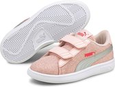 Puma Sneakers - Maat 28 - Meisjes - roze - zilver (voorzien van kleine glittertjes)