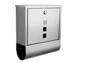 Perel Brievenbus Torino 31 X 33,5 Cm Rvs Zilver